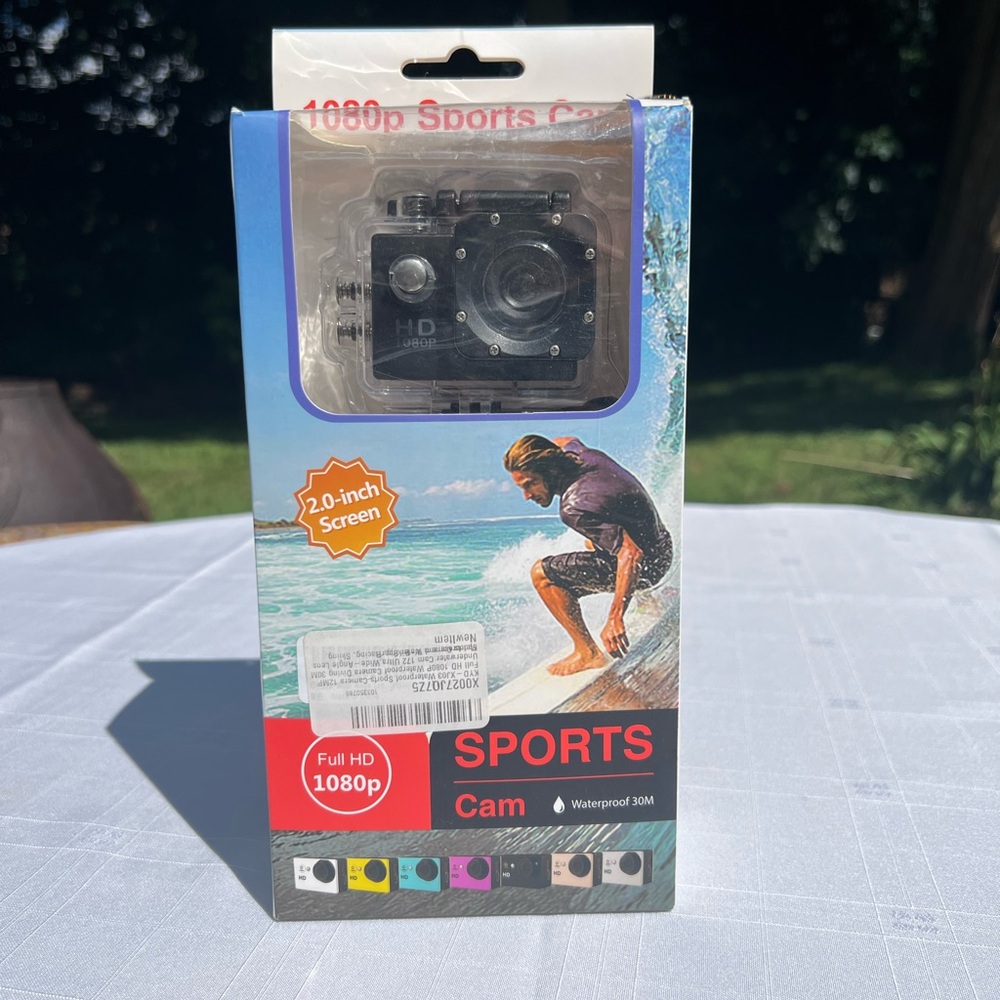 Sports Action Camera with 2.0-inch Screen - Black
